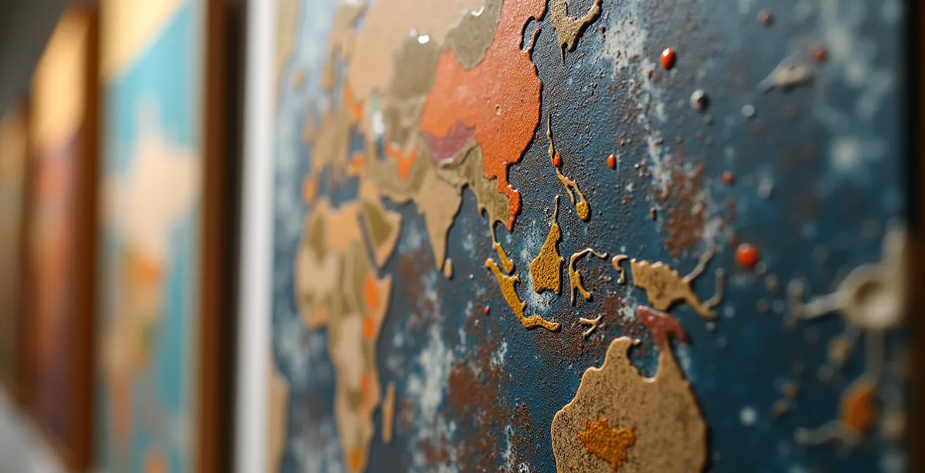 Espace d'une artothèque française avec collection d'œuvres contemporaines accessibles